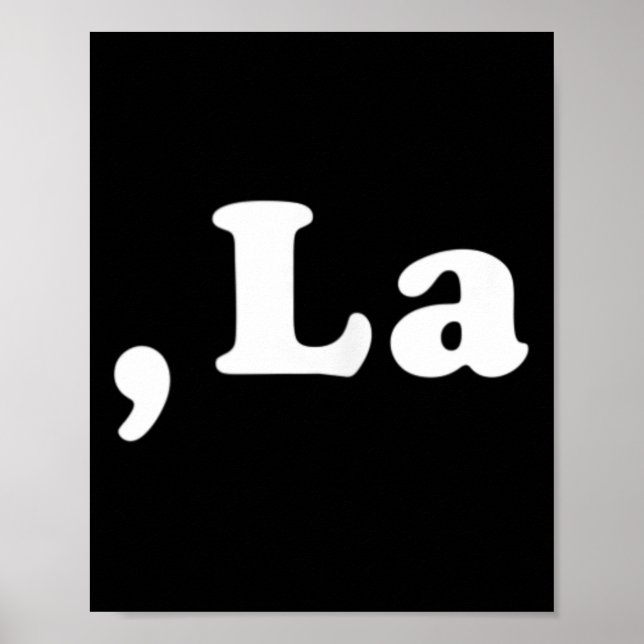 Póster Comma La Kamala Harris Gracioso Apoyo Demócrata 20 (Frente)