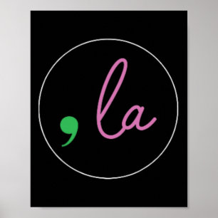 Póster Comma La Kamala Harris por las elecciones presiden