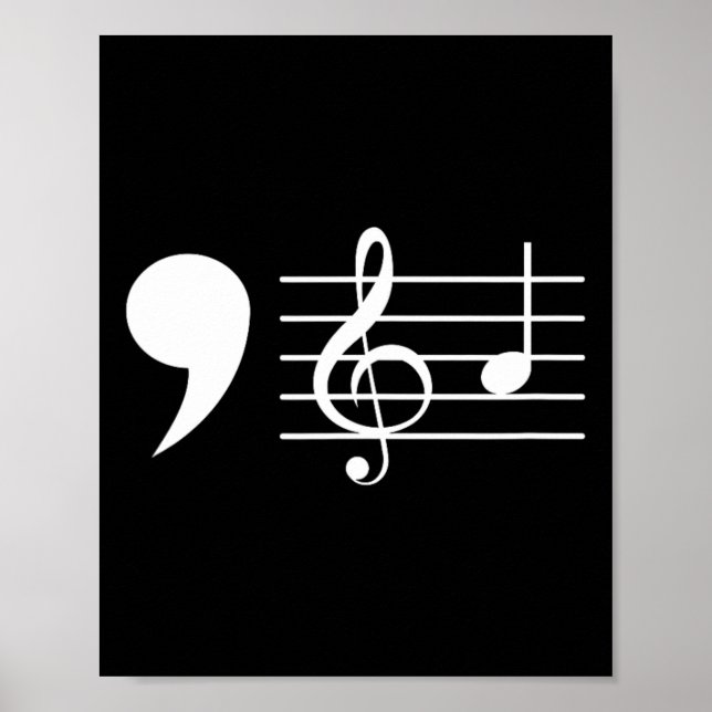 Póster Comma La Music Notes Kamala Harris Music Teacher E (Frente)