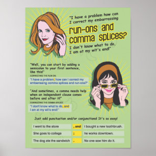 Póster Comma Splices and Run-Ons