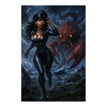 Commander Gail Kween vs Cangrejo Gigante Anime Sci