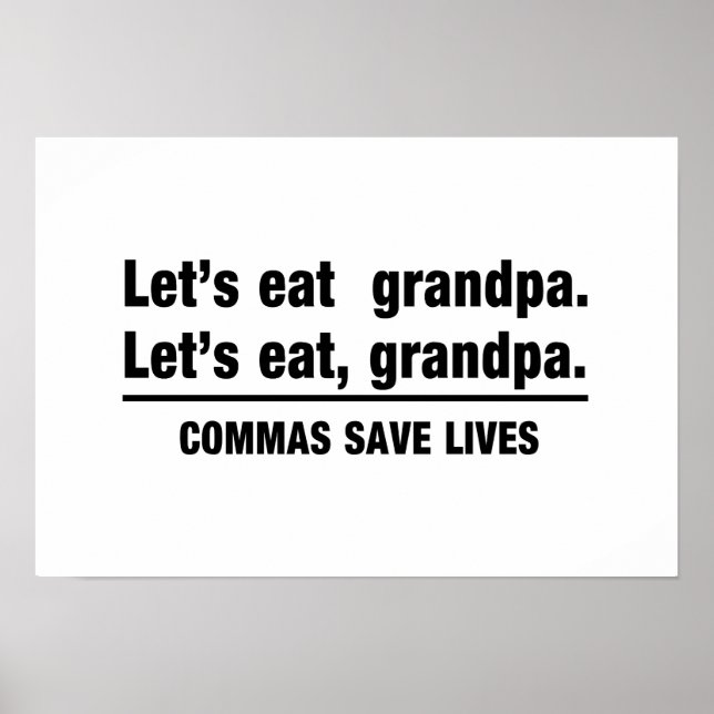 Póster Commas Save Grandpas (Frente)