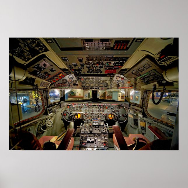 Póster Commercial Jet Cockpit (Frente)