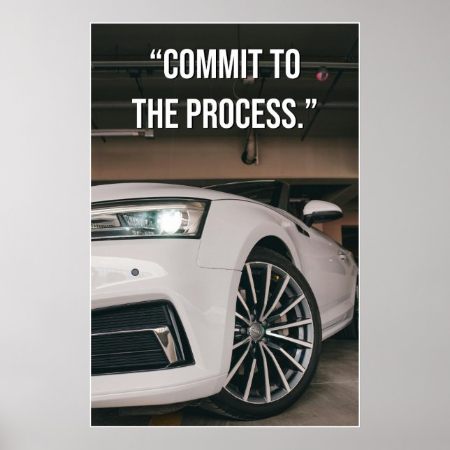 Póster Commit to the Process Quote Poster (Frente)