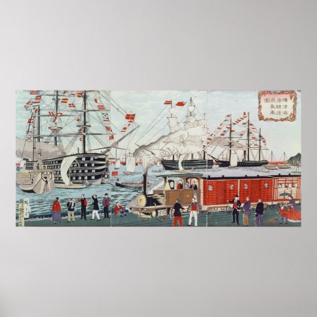 Póster Commodore Perry's Gift of a Railway (Frente)