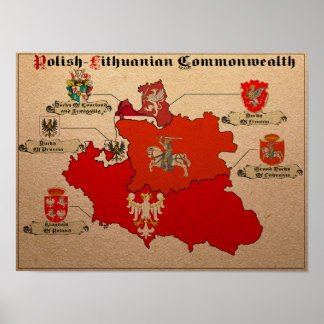Póster Commonwealth lituano polaco