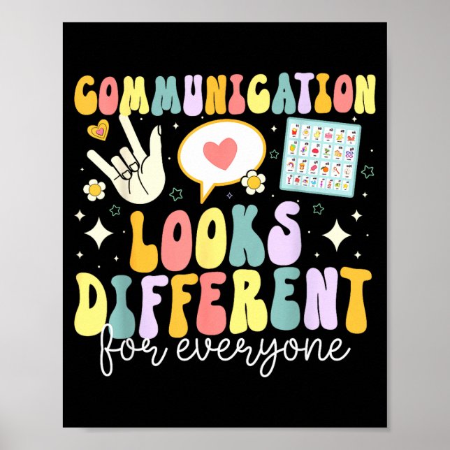 Póster Communication Looks Different For Everyone Speech  (Frente)