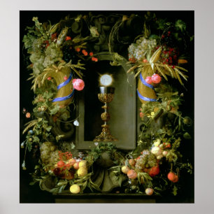 Póster Communion cup and host