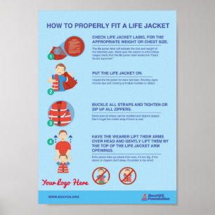 Póster Cómo Ajustar Un Poster De La Chaqueta De La Vida