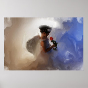 Póster Cómo amar al ángel guardián infantil pintando CANV