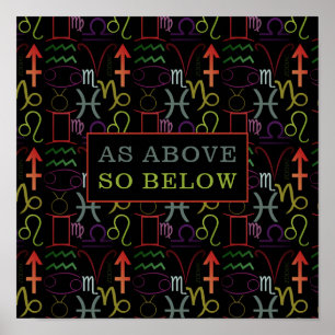 Póster Como Arriba, Astrológico