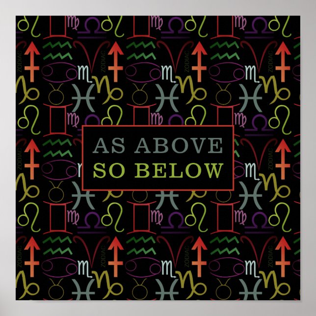 Póster Como Arriba, Astrológico (Frente)