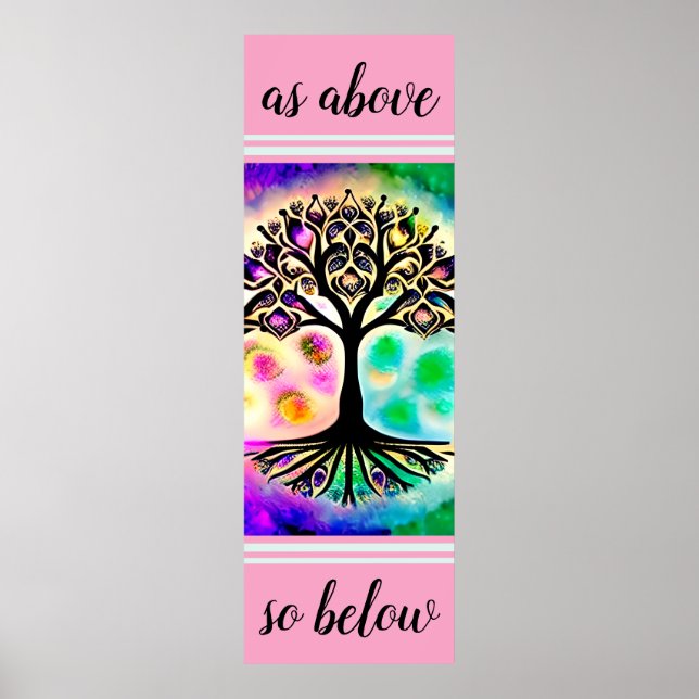 Póster Como arriba, por debajo del árbol de la vida Inspi (Frente)
