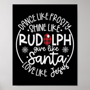 Póster Como Brillo Escarchado Como Rudolph Amor Como Jesú