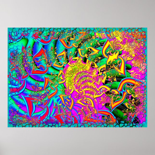 Póster Como Candy Psychedelic 3D Fractal (Frente)