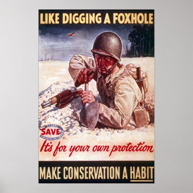Póster Como cavar un foxhole (Frente)