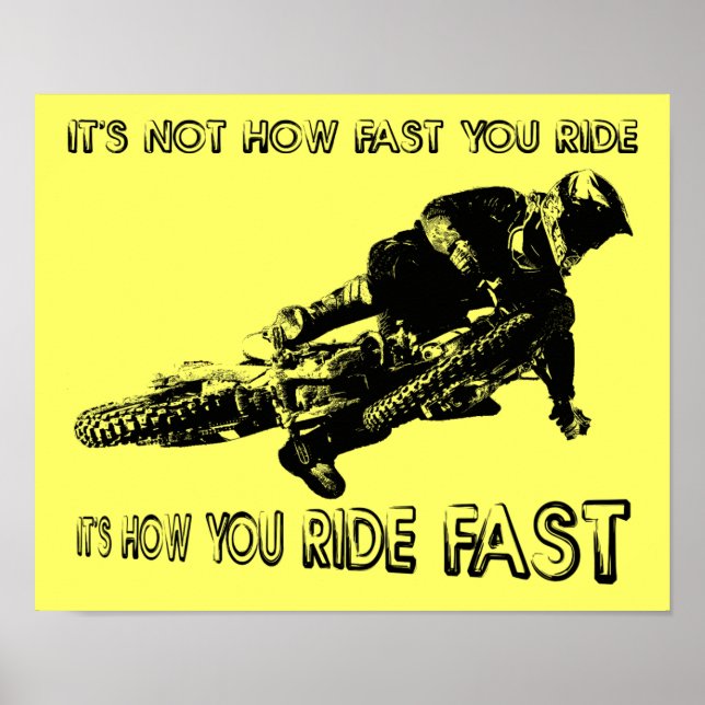 Póster Cómo Conducir una Moto de Motocross Rápida en Tier (Frente)