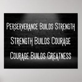 Póster Cómo construir grandeza - Motivacional