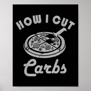 Póster Cómo cortar carbohidratos, Fitness dieta pizza sar
