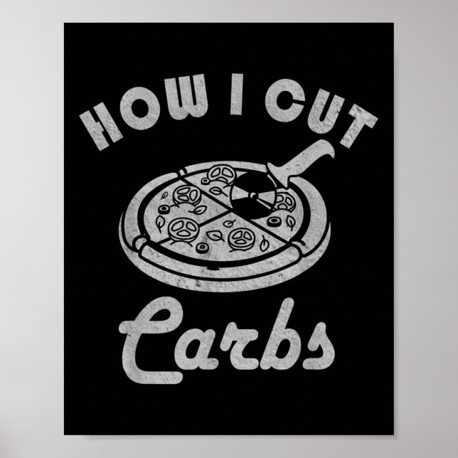 Póster Cómo cortar carbohidratos, Fitness dieta pizza sar (Frente)