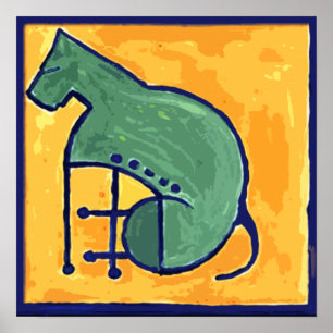 PÓSTER COMO CUBISMO DEL PERRO DE S