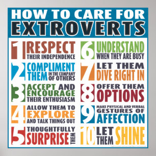 Póster Cómo Cuidar De Los Extrovertidos (Negrita)