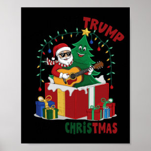 Póster Cómo el Trump salvó a los Navidades Funny Holiday 