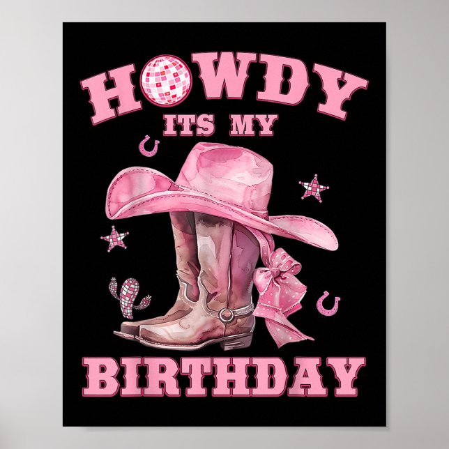 Póster Cómo es mi cumpleaños, Chicas de Rodeo Occidental  (Frente)