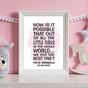 Póster ¿Cómo es posible que de todas las niñas