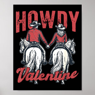 Póster Cómo estás, Valentine Retro Pareja Occidental Amor