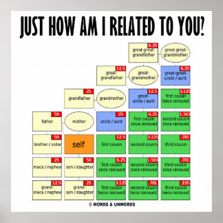 Póster ¿Cómo Estoy Relacionado Contigo? (Genealogía)