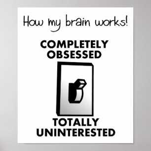Póster Cómo funciona mi cerebro de manera divertida Póste