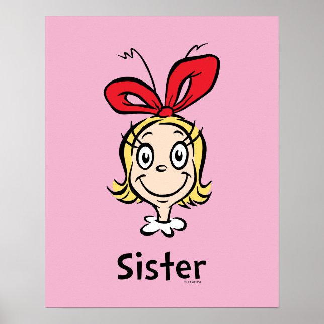 Póster Cómo Grinch Stole Navidades | Grinch Sister (Frente)
