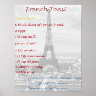 Póster Cómo Hacer Poster De Recetas De Copycat En Francés