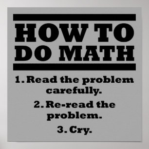 Póster Cómo hacer Rótulo de Poster gracioso en matemática