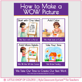 Póster Cómo hacer un gráfico ancla de imagen WOW para niñ