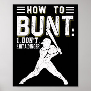 Póster Cómo hacer un toque de bola No golpees un jonrón D