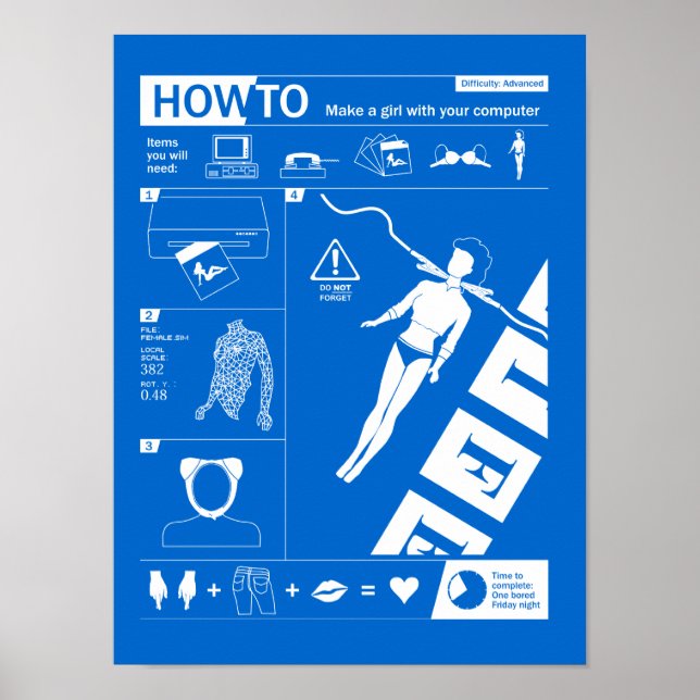 Póster Cómo: Hacer una mujer con tu computadora (Frente)