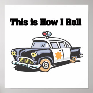 Póster Cómo hago el rollo (coche policial/policía)