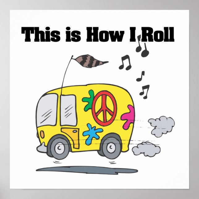 Póster Cómo hago rodar (Hippie Van) (Frente)