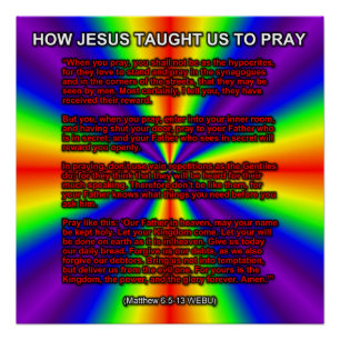 Póster Cómo Jesús nos enseñó a orar
