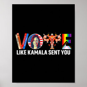 Póster Como Kamala te envió a Shirt Uterus Feminist Lgbt