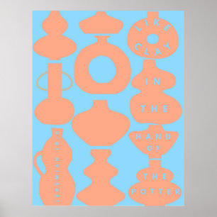 Póster Como la arcilla en la mano de la alfombra