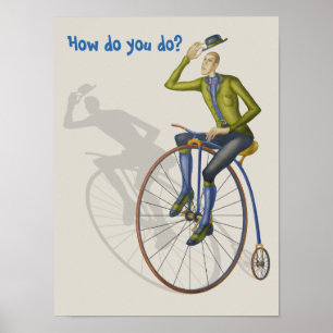 Póster Cómo lo haga usted hace, alta bici de la rueda