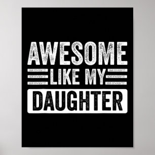 Póster Como mi hija regala divertidos días para los padre
