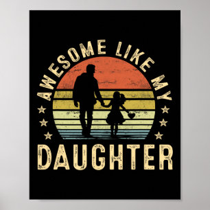 Póster Como mi hija regalos Hombres Padre Día de los Padr