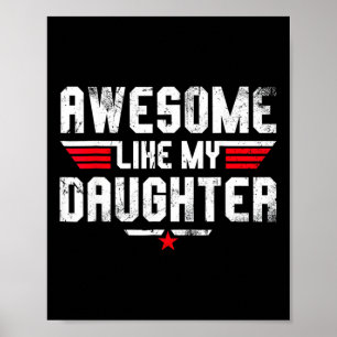 Póster Como Mis Hijas Camisas Hombres Funny Día del Padre