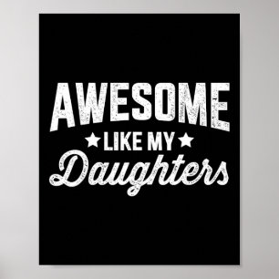Póster Como Mis Hijas Para El Día Del Padre Y El Cumpleañ
