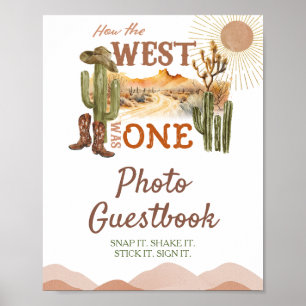 Póster Cómo Occidente era un Cowboy Photo Guestbook