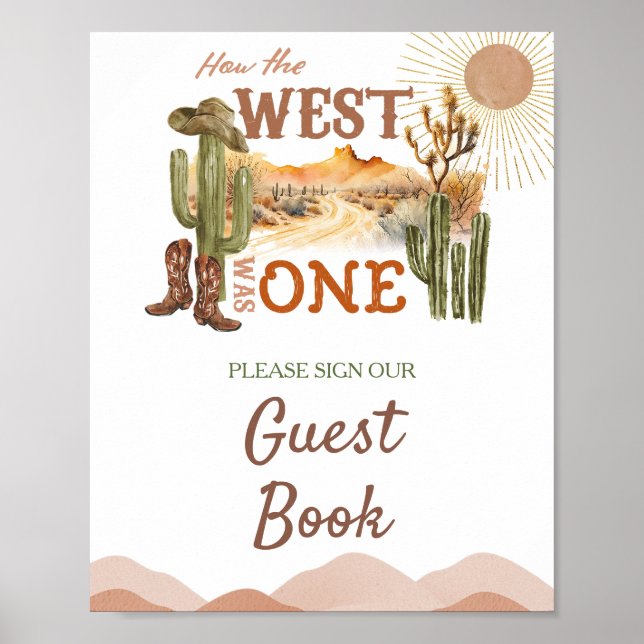 Póster Cómo Occidente Era Un Libro De Invitados De Cowboy (Frente)